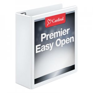 Cardinal 10330 Easy-Open ClearVue Extra-Wide Locking Slant-D Binder, 3" Cap, 11 x 8 1/2, White CRD10330