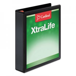 Cardinal 26311 XtraLife ClearVue Non-Stick Locking Slant-D Binder, 1.5" Cap, 11 x 8 1/2, Black CRD26311