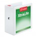 Cardinal 26350 XtraLife ClearVue Non-Stick Locking Slant-D Binder, 5" Cap, 11 x 8 1/2, White CRD26350