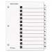 Cardinal 61213 Traditional OneStep Index System, 12-Tab, 1-12, Letter, White, 12/Set CRD61213