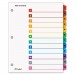Cardinal 61218 Traditional OneStep Index System, 12-Tab, 1-12, Letter, Multicolor, 12/Set CRD61218