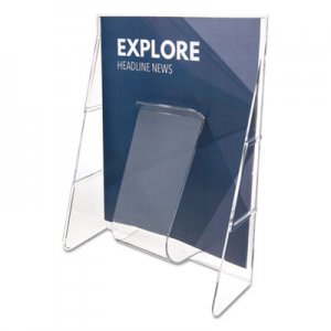 deflecto 55501 Stand Tall Literature Holder, 9-1/8w x 2-3/4d x 11-3/4h, Clear DEF55501