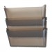 deflecto 63602RT Unbreakable Wall File Set, Letter, Three Pocket, Smoke DEF63602RT