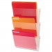 deflecto 63601RT Unbreakable Wall File Set, Letter, Three Pocket, Clear DEF63601RT