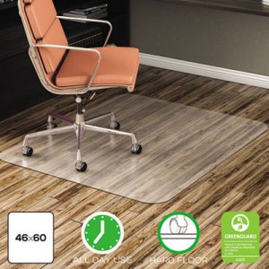 deflecto CM21442F EconoMat Anytime Use Chair Mat for Hard Floor, 46 x 60, Clear DEFCM21442F