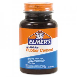 Elmer's E904 Rubber Cement, Repositionable, 4 oz EPIE904