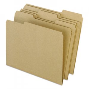 Pendaflex PFX04342 Earthwise by Pendaflex Recycled File Folders, 1/3 Top Tab, Ltr, Natural, 100/BX