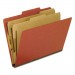 Pendaflex 1257R Six-Section Pressboard Folders, Letter, Red, 10/Box PFX1257R