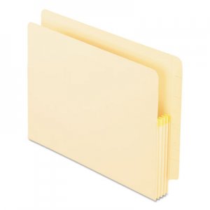 Pendaflex 12812 Manila Drop Front Shelf File Pockets, Straight Cut, 3 1/2" Exp., Letter, 25/Box PFX12812