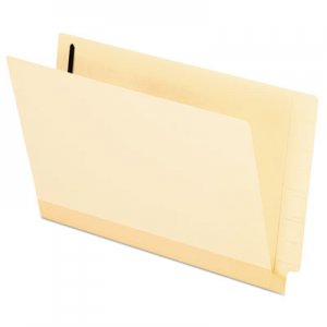 Pendaflex PFX13210 Manila Laminated End Tab Folders with One Fastener, Straight Tab, Legal Size, 11 pt. Manila, 50/Box