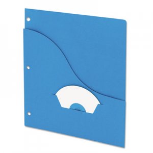 Pendaflex 32902 Essentials Slash Pocket Project Folders, 3 Holes, Letter, Blue, 25/Pack PFX32902