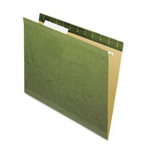 Pendaflex 4152 X-Ray Hanging File Folders, No Tabs, Letter, Standard Green, 25/Box PFX4152