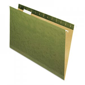 Pendaflex 4153 X-Ray Hanging File Folders, No Tabs, Legal, Standard Green, 25/Box PFX4153