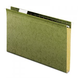 Pendaflex 4153X1 Reinforced 1" Extra Capacity Hanging Folders, Legal, Standard Green, 25/Box PFX4153X1