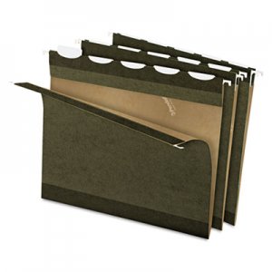 Pendaflex 42590 Ready-Tab Reinforced Hanging Folders, 1/5 Tab, Letter, Green, 25/Box PFX42590