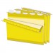 Pendaflex 42624 Colored Reinforced Hanging Folders, 1/5 Tab, Letter, Yellow, 25/Box PFX42624