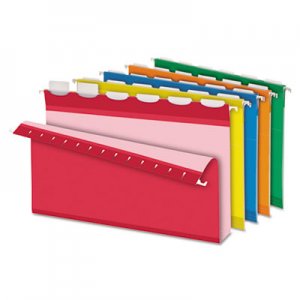 Pendaflex 42702 Ready-Tab Hanging File Folders, 2" Capacity, 1/6 Tab, Legal, Assorted, 20/Box PFX42702