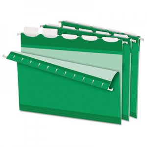 Pendaflex 42626 Colored Reinforced Hanging Folders, 1/5 Tab, Letter, Bright Green, 25/Box PFX42626