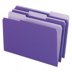 Pendaflex 435013VIO Interior File Folders, 1/3 Cut Top Tab, Legal, Violet, 100/Box PFX435013VIO