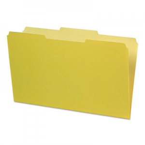 Pendaflex PFX435013YEL Interior File Folders, 1/3-Cut Tabs, Legal Size, Yellow, 100/Box