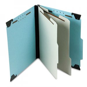 Pendaflex 59252 Pressboard Hanging Classi-Folder, 2 Divider/6-Sections, Letter, Blue PFX59252