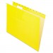 Pendaflex 81606 Essentials Colored Hanging Folders, 1/5 Tab, Letter, Yellow, 25/Box PFX81606