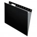 Pendaflex 81605 Essentials Colored Hanging Folders, 1/5 Tab, Letter, Black, 25/Box PFX81605