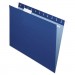 Pendaflex 81615 Essentials Colored Hanging Folders, 1/5 Tab, Letter, Navy, 25/Box PFX81615