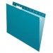 Pendaflex 81614 Essentials Colored Hanging Folders, 1/5 Tab, Letter, Teal, 25/Box PFX81614