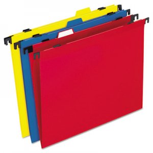 Pendaflex 99917 Two-in-One Colored Poly Folders with Built-In Tabs, Letter, Assorted, 10/Pack PFX99917