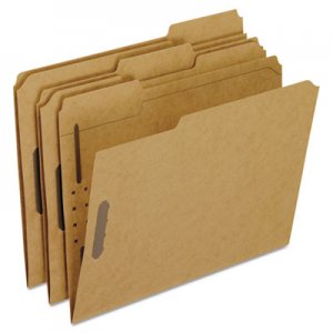 Pendaflex FK212 Kraft Fastener Folders, 2 Fasteners, 1/3 Cut Tabs, Letter, 50/Box PFXFK212