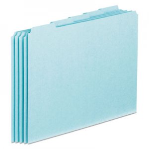 Pendaflex PFXPN205 Blank Top Tab File Guides, 1/5-Cut Top Tab, Blank, 8.5 x 11, Blue, 100/Box