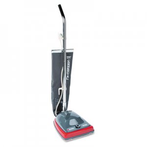 Sanitaire SC679J Commercial Lightweight Upright Vacuum, Bag-Style, 12lb, Gray/Red EURSC679J