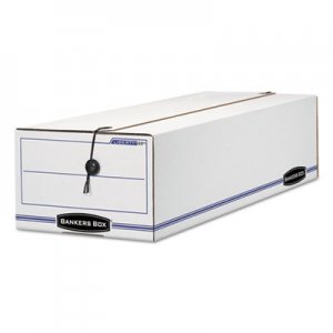 Bankers Box 00018 LIBERTY Basic Storage Box, Record Form, 8 3/4 x 23 3/4 x 7, White/Blue