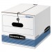 Bankers Box 00025 STOR/FILE Extra Strength Storage Box, Letter/Legal, White/Blue, 12/Carton FEL00025