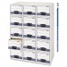 Bankers Box 00302 STOR/DRAWER Steel Plus Storage Box, Check Size, Wire, White/Blue, 12/Carton FEL00302
