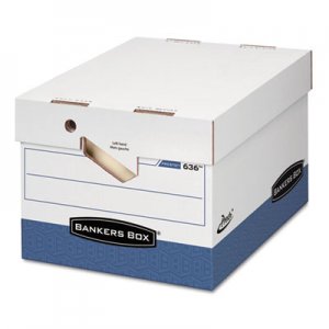 Bankers Box 0063601 PRESTO Maximum Strength Storage Box, Ltr/Lgl, 12 x 15 x 10, White, 12/Carton FEL0063601