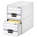 Bankers Box 00722 STOR/DRAWER File Drawer Storage Box, Legal, White/Blue, 6/Carton FEL00722