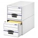 Bankers Box 00721 STOR/DRAWER File Drawer Storage Box, Letter, White/Blue, 6/Carton FEL00721