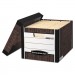 Bankers Box 00725 R-KIVE Max Storage Box, Letter/Legal, Locking Lid, Woodgrain, 12/Carton FEL00725