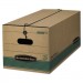 Bankers Box 00774 STOR/FILE Extra Strength Storage Box, Legal, String/Button, Kraft/Green, 12/CT FEL00774