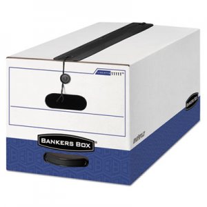 Bankers Box 11111 LIBERTY Plus Storage Box, Letter, String/Button, White/Blue, 12/Carton FEL11111