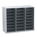 Fellowes 25041 Literature Organizer, 24 Letter Sections, 29 x 11 7/8 x 23 7/16, Dove Gray FEL25041