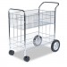 Fellowes 40912 Wire Mail Cart, 21-1/2w x 37-1/2d x 39-1/4h, Chrome FEL40912