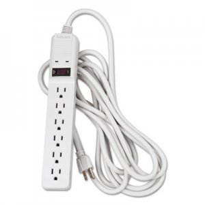 Fellowes 99036 Basic Home/Office Surge Protector, 6 Outlets, 15 ft Cord, 450 Joules, Platinum FEL99036