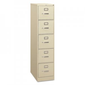 HON 315PL 310 Series Five-Drawer, Full-Suspension File, Letter, 26-1/2d, Putty HON315PL