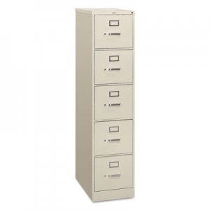 HON 315PQ 310 Series Five-Drawer, Full-Suspension File, Letter, 26-1/2d, Light Gray HON315PQ