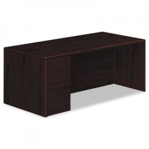 HON 10788LNN 10700 Series Single Pedestal Desk, Full Left Pedestal, 72 x 36, Mahogany HON10788LNN