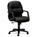 HON 2092SR11T 2090 Pillow-Soft Series Managerial Leather Mid-Back Swivel/Tilt Chair, Black HON2092SR11T