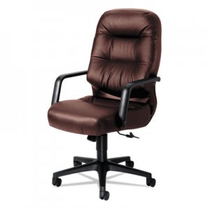 HON 2091SR69T 2090 Pillow-Soft Series Executive Leather High-Back Swivel/Tilt Chair, Burgundy HON2091SR69T